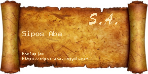 Sipos Aba névjegykártya