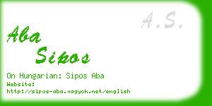 aba sipos business card